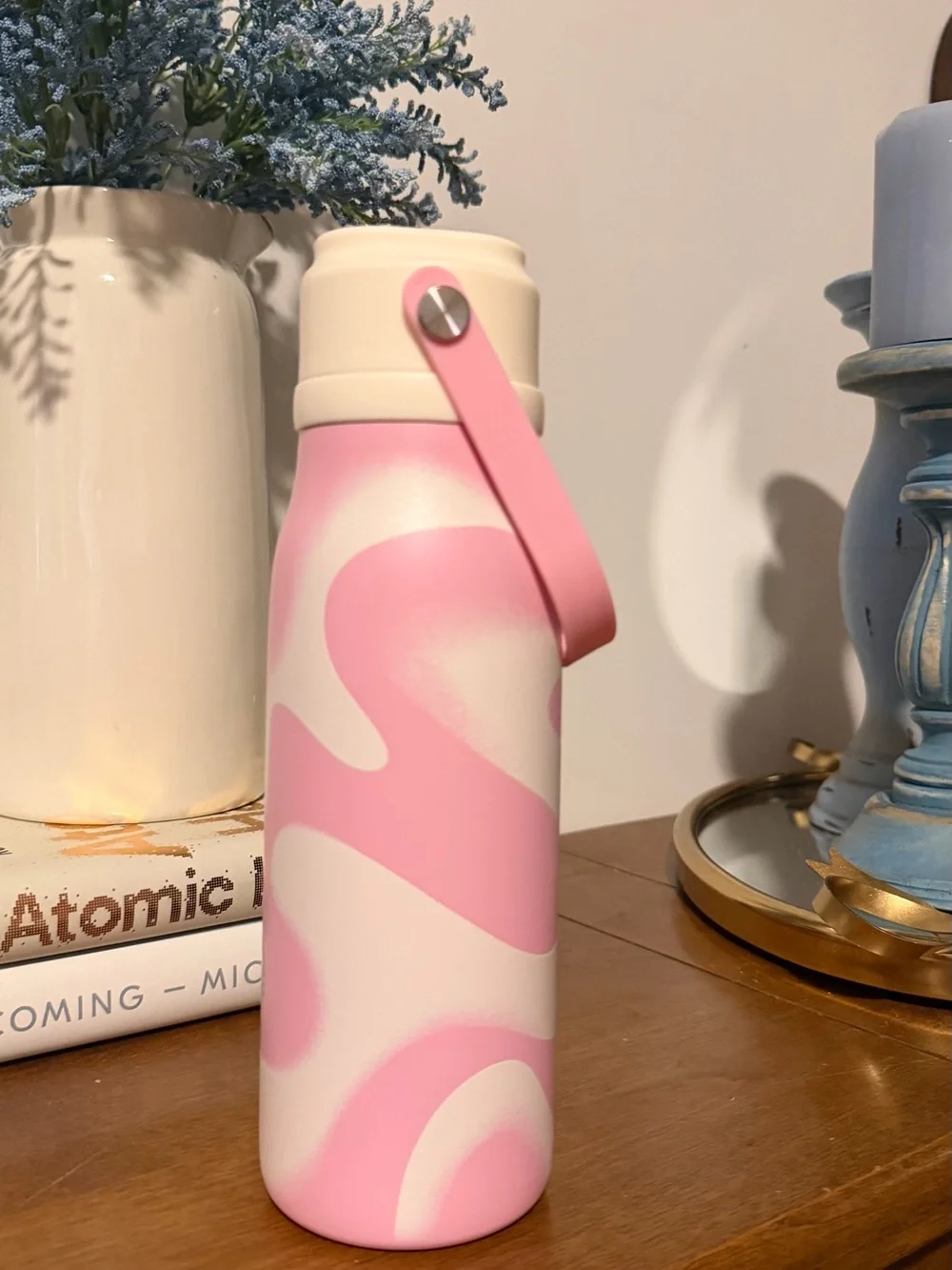 Starbucks 2026 Pink Drink Swirl Stainless Steel Water Bottle With Handle 18oz